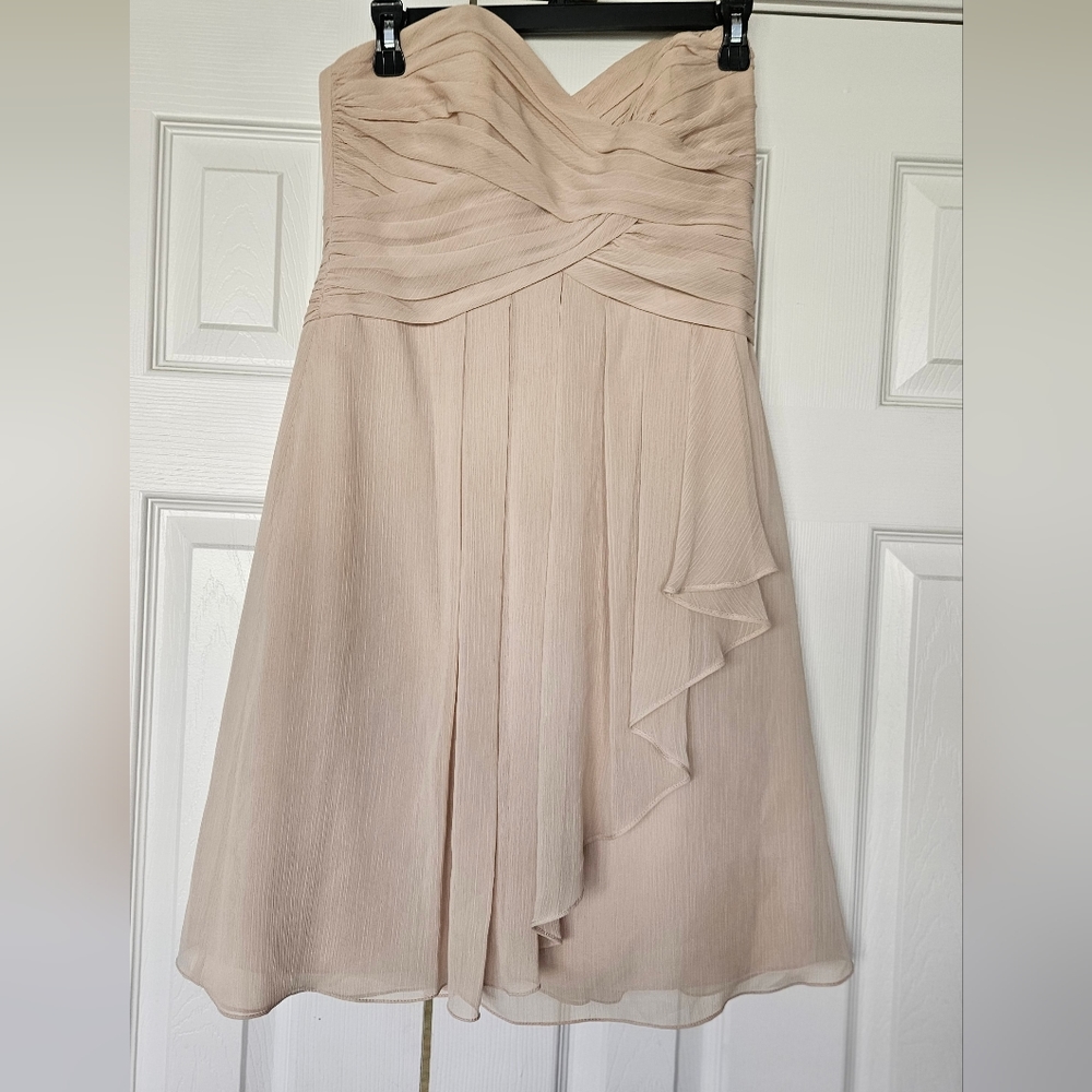 Cream Size 6 Bridesmaid Dress
